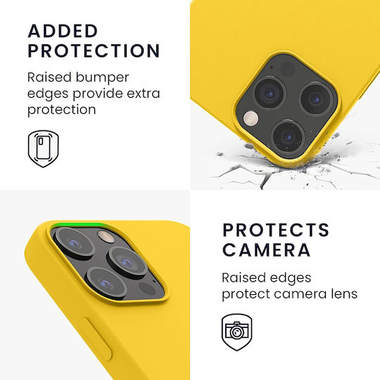 KWmobile Soft Flexible Back Cover Silicone Yellow (iPhone 12 Pro Max)