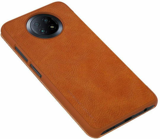 Nillkin Qin Book Piele artificială Maro (Redmi Note 9T)
