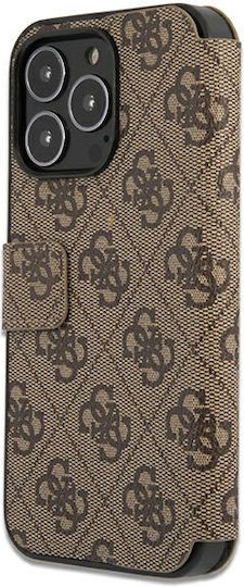 Guess Buchen Sie Synthetisches Leder Braun (iPhone 13 Pro Max)