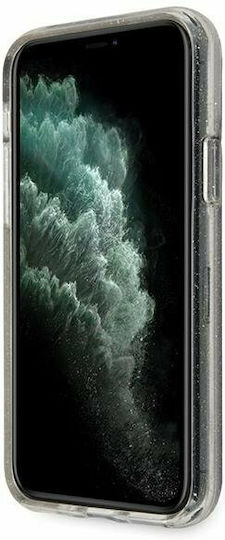 Guess Glitter Back Cover Plastic Argintiu (iPhone 11 Pro Max)