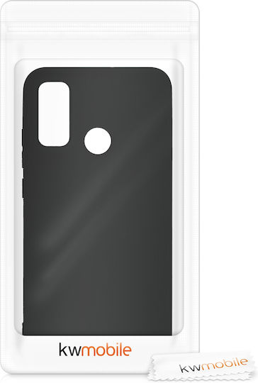 KWmobile Umschlag Rückseite Silikon Schwarz (Huawei P Smart 2020)