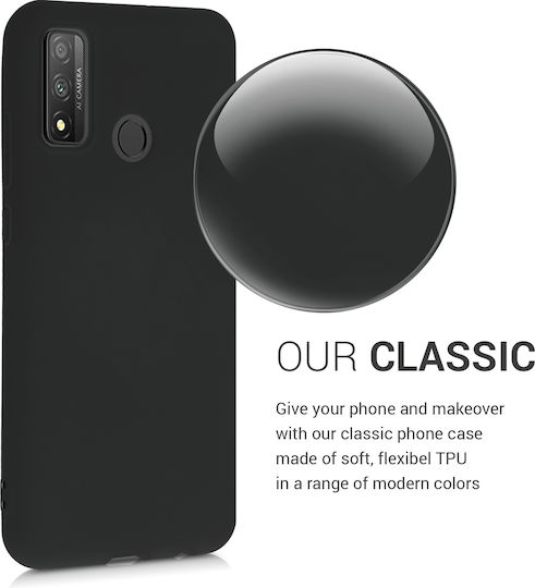 KWmobile Umschlag Rückseite Silikon Schwarz (Huawei P Smart 2020)