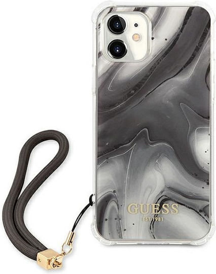 Guess Marble Umschlag Rückseite Kunststoff mit Band Gray (iPhone 12 mini)