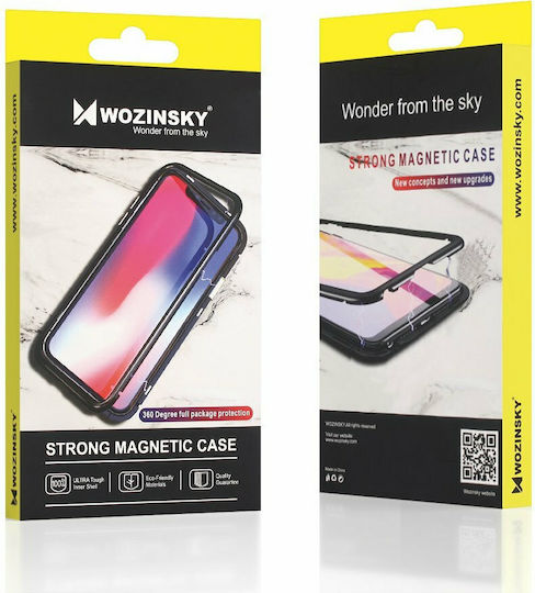 Wozinsky Magnetic Cam Slider 360 Full Cover Plastic Clear / Black (Huawei P40)