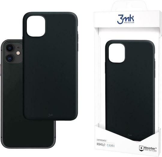 3MK Matt Case Back Cover Σιλικόνης Μαύρο (iPhone 11)