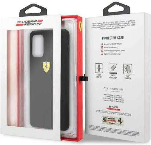 Ferrari SF Задна корица Силикон Черен (Galaxy S20+)
