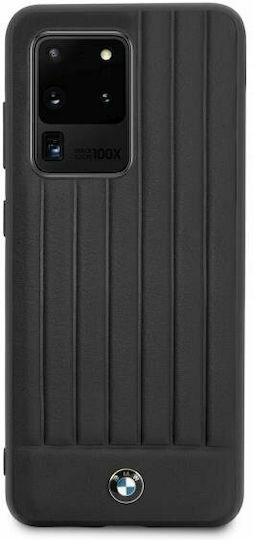 BMW Leather Lines Back Cover Δερμάτινο Μαύρο (Galaxy S20 Ultra)