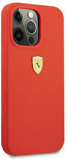 Ferrari Umschlag Rückseite Silikon Rot (iPhone 13 Pro Max)