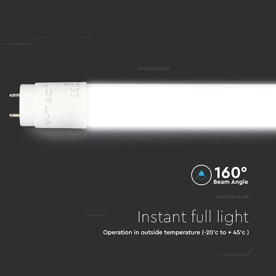 V-TAC VT-062 LED Bulb 7.5W Fluorescent Type 60εκ. for Socket G13 and Shape T8 Natural White 850lm