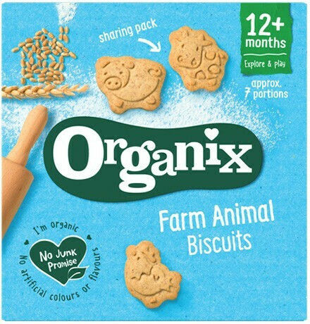 Organix Biscuits Farm Animal Biscuits Sugar Free 100gr for 12+ months