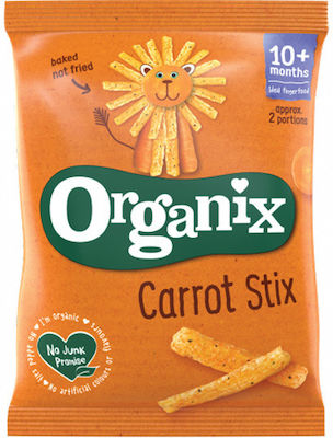 Organix Stix με Γεύση Καρότο Χωρίς Ζάχαρη 15gr για 12+ μηνών