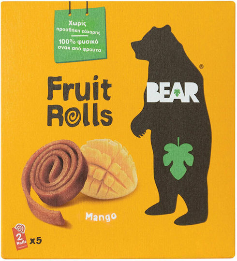 Bear 5 Lollipops Fruit Rolls with Mango Flavour Sugar Free 100gr