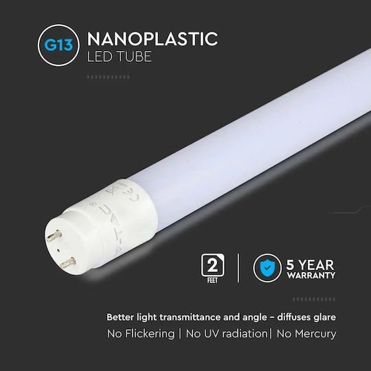 V-TAC VT-152 LED Bulb 24W Fluorescent Type 150εκ. for Socket G13 and Shape T8 Cool White 3000lm