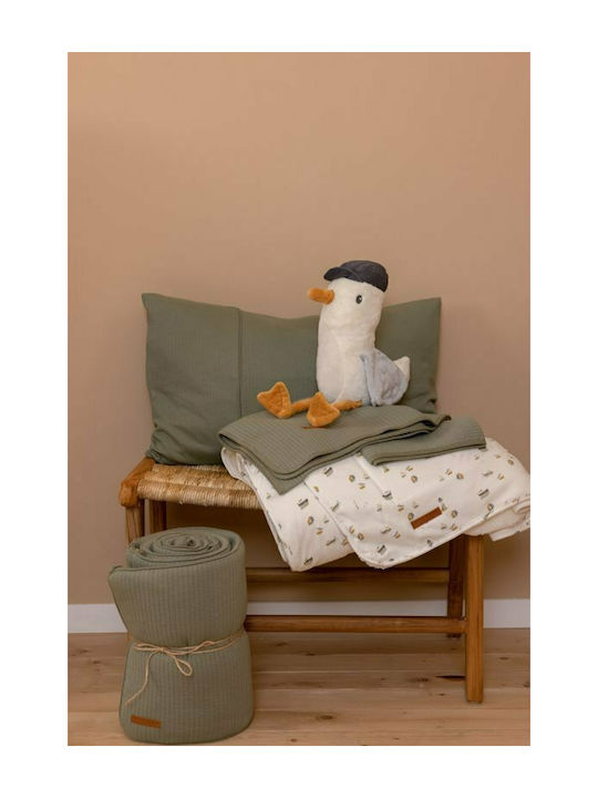 Little Dutch Blanket Cot Sailors Bay Cotton White 110x140cm