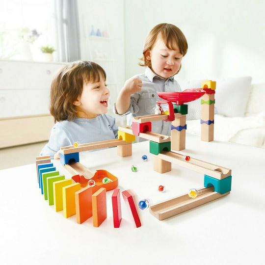 Hape Wooden Construction Toy Crazy Rollers Stack Track for Children 1++ Years
