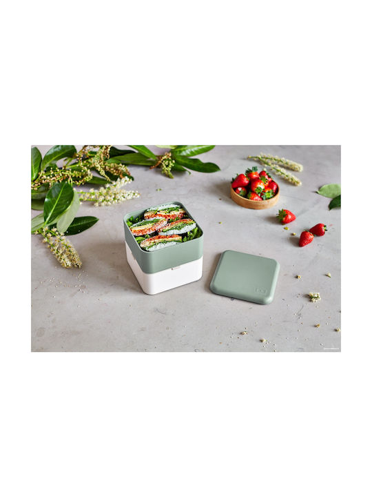 Monbento Lunchbox Kunststoff Grün Geeignet für die Mikrowelle 1700ml 1Stück