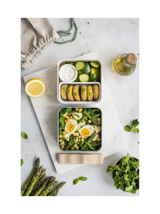 Monbento Lunchbox Kunststoff Grün Geeignet für die Mikrowelle 1700ml 1Stück