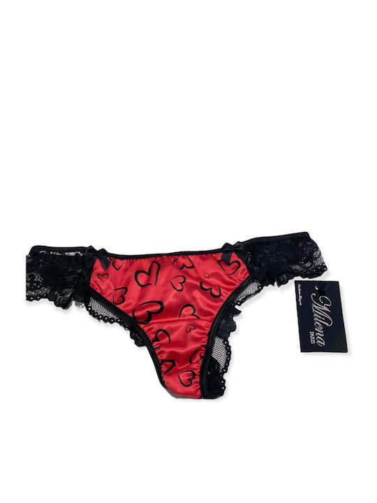 Milena by Paris Damen Brasilien mit Spitze Rot