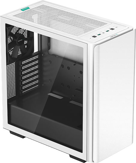 Deepcool CK500 Gaming Midi Tower Κουτί Υπολογιστή με Πλαϊνό Παράθυρο Λευκό