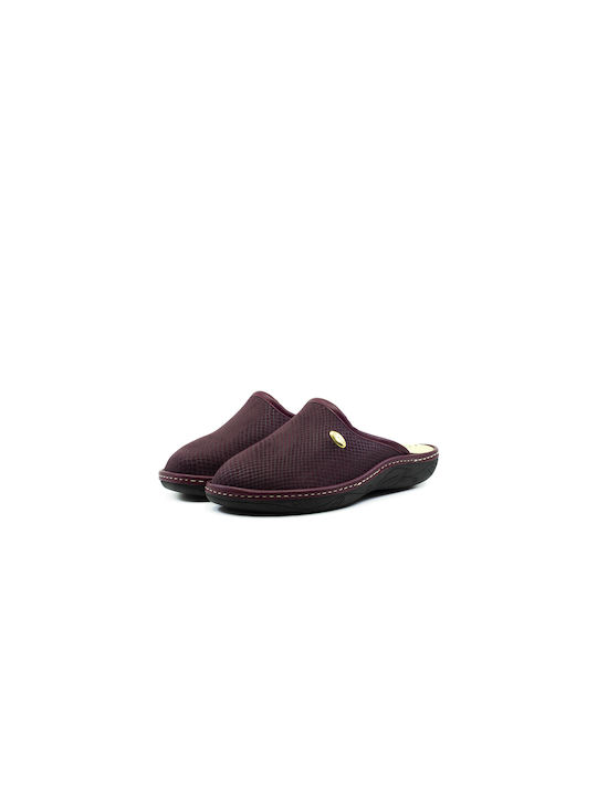 Emanuele 1938 Anatomic Women's Slippers In Burgundy Colour