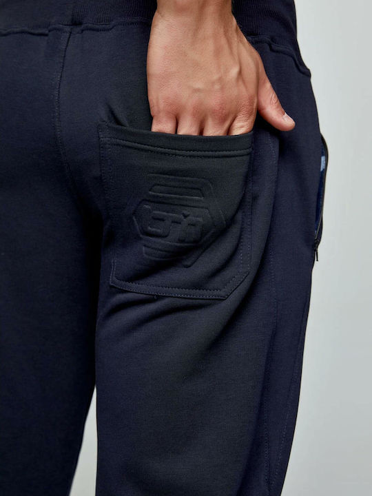 Sweatpants with Elastic Navy Blue