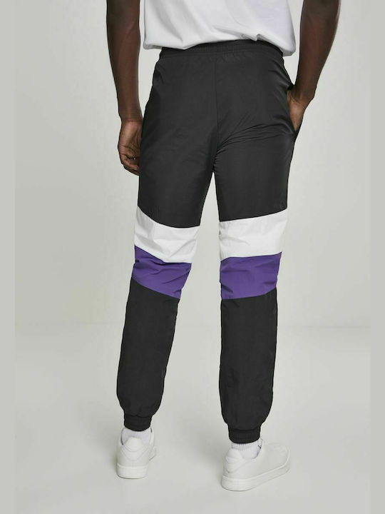 Urban Classics Men's Sweatpants with Rubber Black / White / Ultraviolet