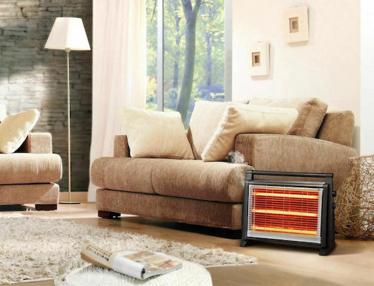 Luxell LX-2830 Σόμπα Χαλαζία με Θερμοστάτη και Ανεμιστήρα 1800W Black