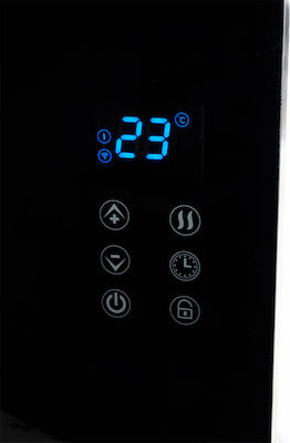 Bormann BEH5250 036791 Konvektorheizung Boden 2000W mit elektronischem Thermostat und WiFi 96.5x47cm Schwarz