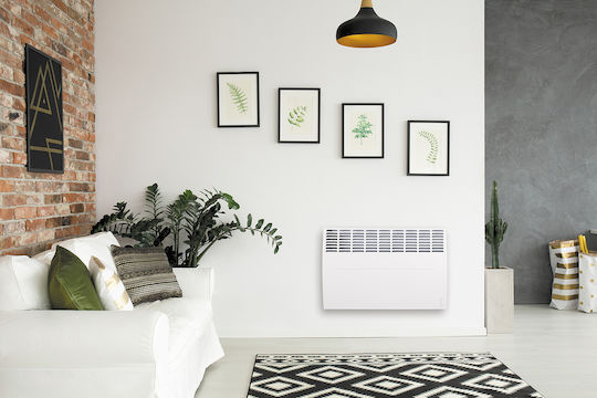 Atlantic F120 Design Digital Convector Heater Wall 1500W with Electronic Thermostat 61.3x46.1cm White