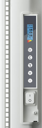 Radialight Icon 10 Konvektorheizung Wand 1000W mit elektronischem Thermostat 45x110cm Gray