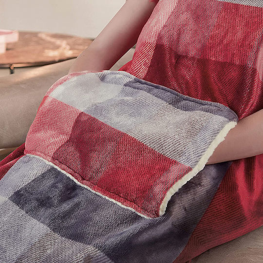Imetec Adapto Velvet Tartan Semi Double Electric Washable Blanket with Timer Multicolour 150W 110x150cm
