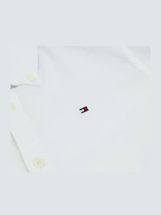Kids One Color Long-Sleeved White Shirt
