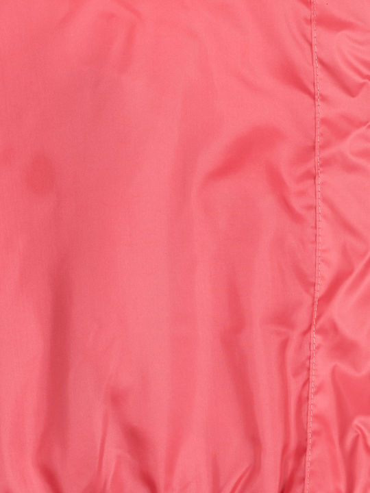 Sportswear Women's Short Puffer Jacket for Winter with Hood Pink