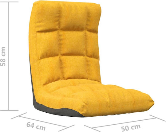 Multifunctional Bean Bag Chair Waterproof Mustard 50x64x58cm