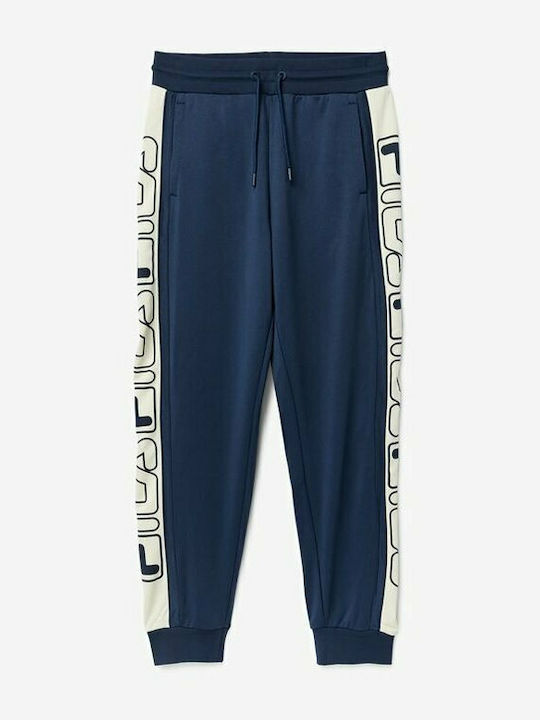 Greene Stripe Sweatpants with Elastic Peacoat