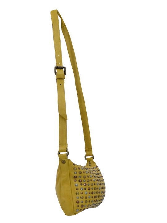 Leather 100 WOMEN'S LEATHER CHADAKI-HIASATI CODE: 04-BAG-ILBS-5764 (D.YELLOW)