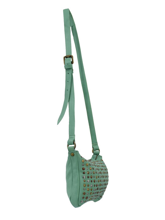 Leather 100 WOMEN'S LEATHER CHADAKI-WOMEN'S CHADAKI-HIASATI CODE: 04-BAG-ILBS-5764 (VERDE-AQUA)