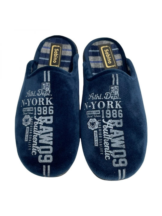 MEN'S HOUSE SLIPPERS SABINO N55-4724B-BLU N55-4724B-BLU