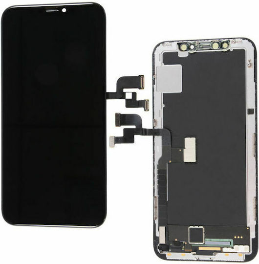 Екран със Сензорен Механизъм за iPhone X (Черен)