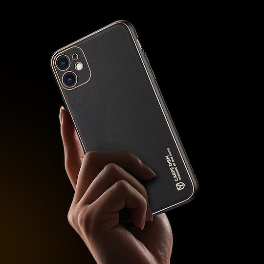 Dux Ducis Yolo Elegant Umschlag Rückseite Synthetisches Leder Schwarz (iPhone 12 mini)