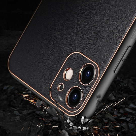 Dux Ducis Yolo Elegant Umschlag Rückseite Synthetisches Leder Schwarz (iPhone 12 mini)