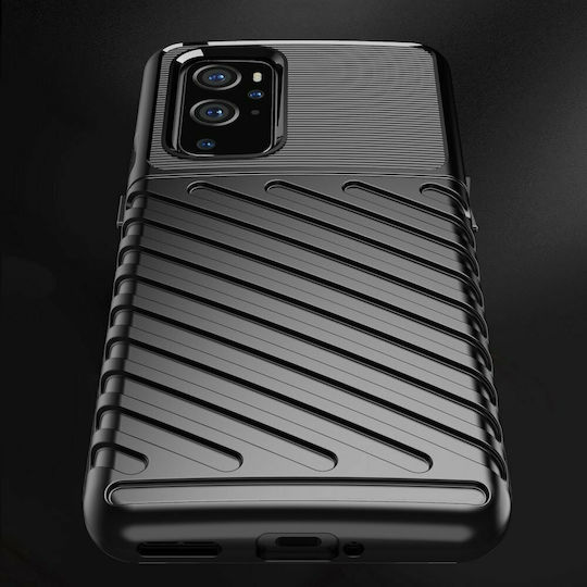 Hurtel Thunder Tough Rugged Back Cover Silicon Negru (OnePlus 9 Pro)