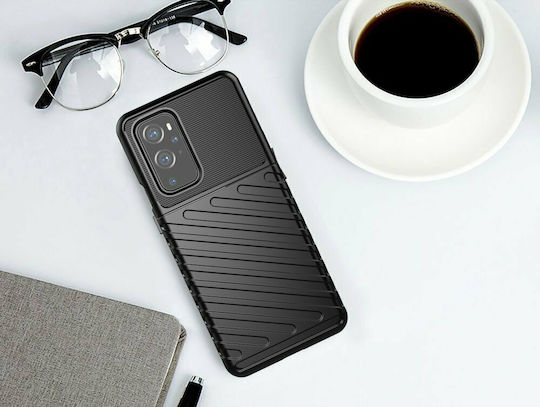 Hurtel Thunder Tough Rugged Back Cover Silicon Negru (OnePlus 9 Pro)