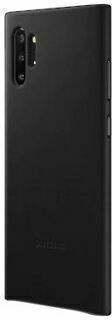 Samsung Leather Cover Umschlag Rückseite Leder Schwarz (Galaxy Note 10+)