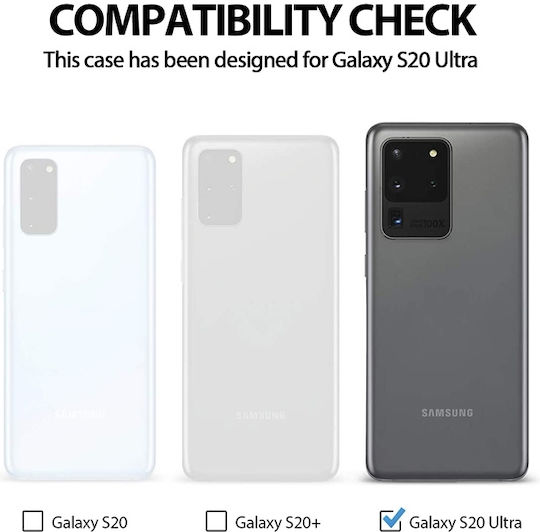 Crong Color Premium Back Cover Σιλικόνης Μαύρο (Galaxy S20 Ultra)
