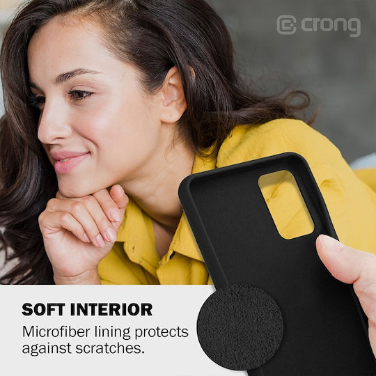 Crong Color Premium Back Cover Σιλικόνης Μαύρο (Galaxy S20 Ultra)