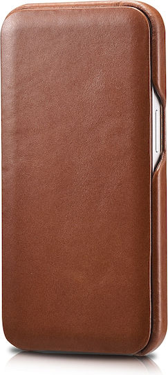 iCarer Curved Edge Vintage Book Δερμάτινο Καφέ (iPhone 13 Pro)