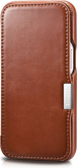 iCarer Metal Clip Vintage Book Δερμάτινο Καφέ (iPhone 13 Pro)