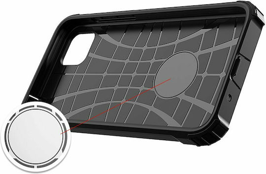 Hurtel Umschlag Rückseite Kunststoff Schwarz (Huawei Y5p)