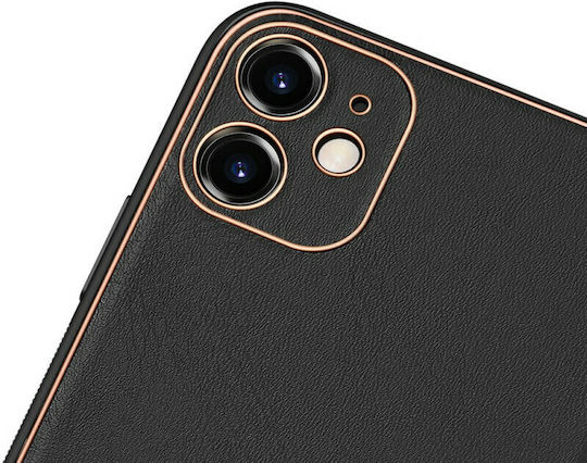 Dux Ducis Yolo Series Back Cover Synthetic Leather Black (iPhone 12 / 12 Pro)